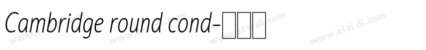 Cambridge round cond字体转换